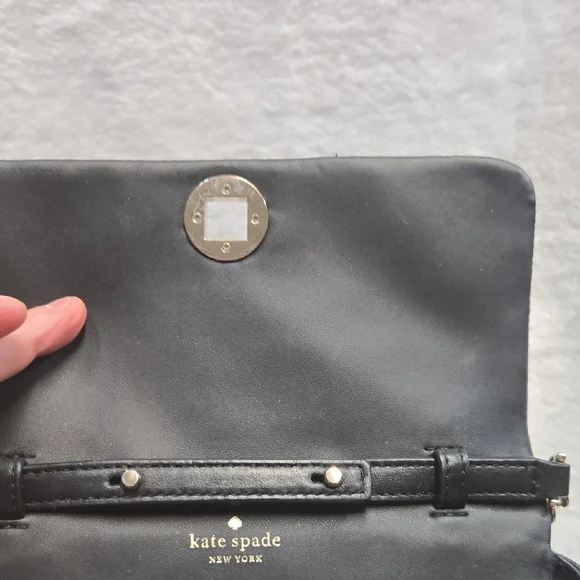 Kate Spade Natalia Black Quilted Leather Turnlock Shoulder Bag - Picture 3 of 8